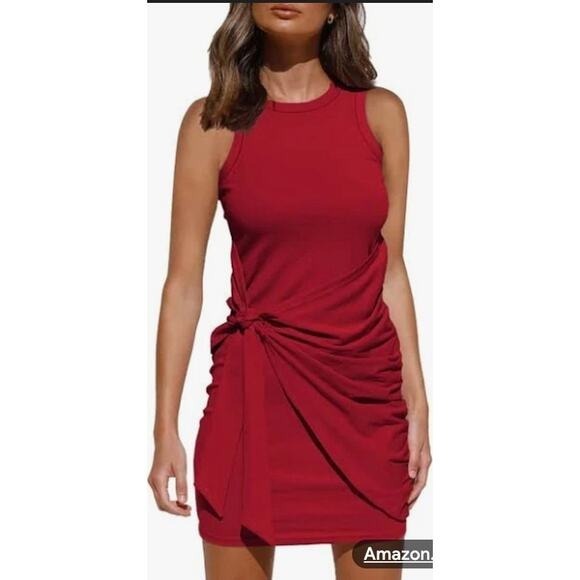Lillusory Sleeveless Wrap Front T-shirt Mini Dress NWT - Picture 3 of 12